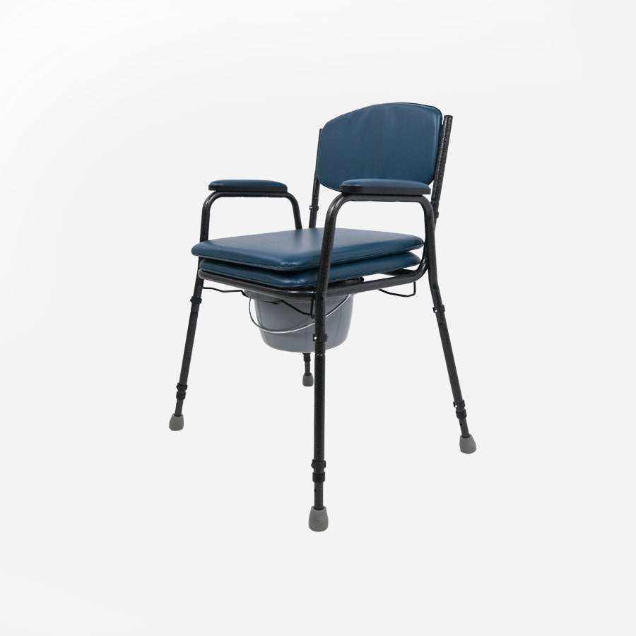 Silla con WC Sanitec – Commode Portátil, Regulable y con Cubeta Extraíble