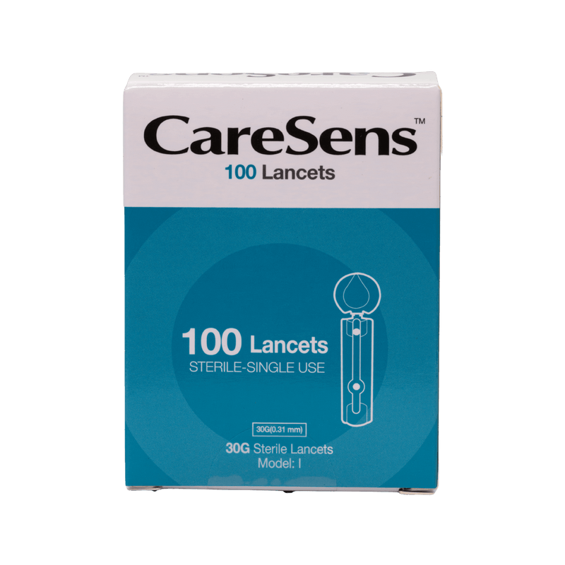 Lancetas CareSens 30G 100 unidades estériles universales