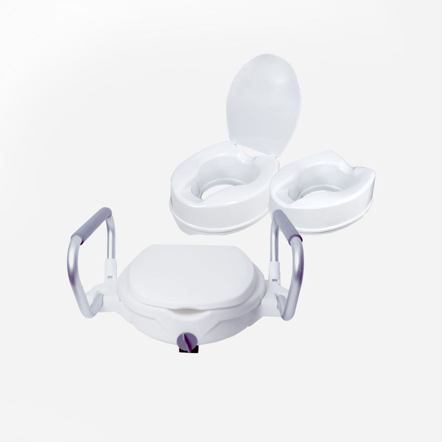 Alza Elevador para WC Sanitec Con Tapa, Sin Tapa, Con tapa y asideros