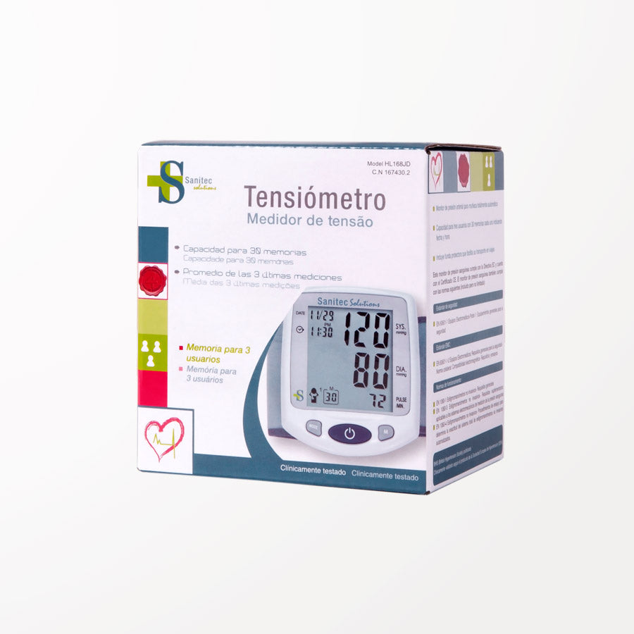 Tensiómetro de Muñeca Sanitec – Digital, Automático y Fácil de Usar