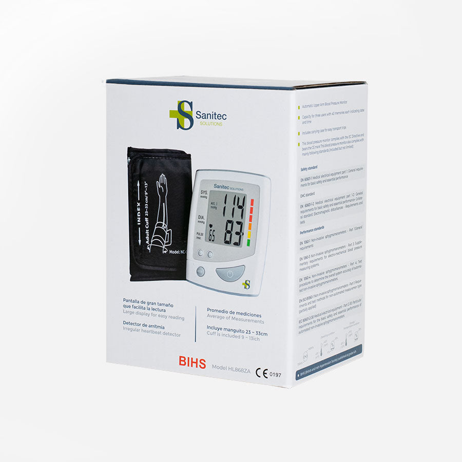 Tensiómetro de Brazo Sanitec – Digital Automático con Pantalla Grande